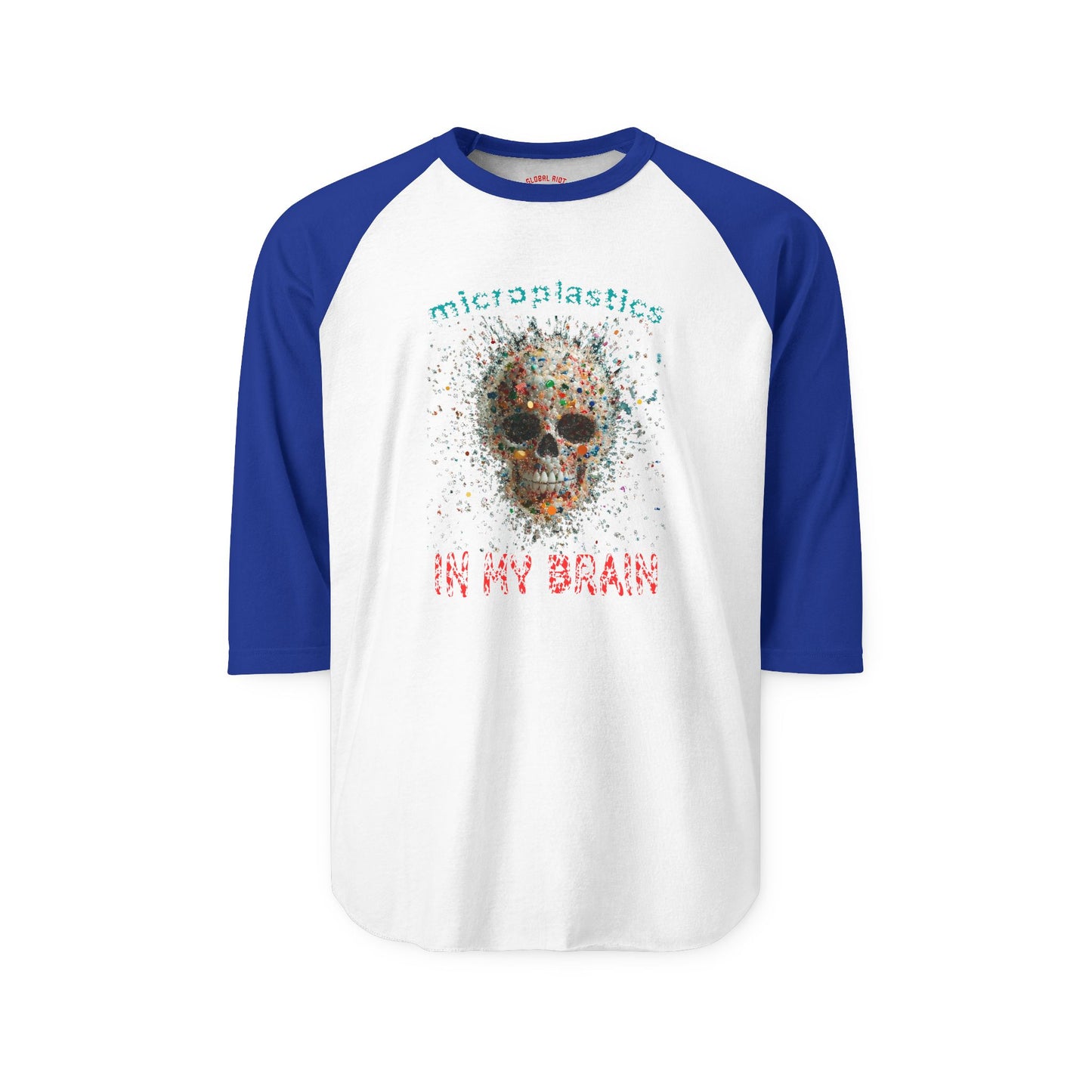 Camiseta de béisbol unisex "Microplásticos en mi cerebro"