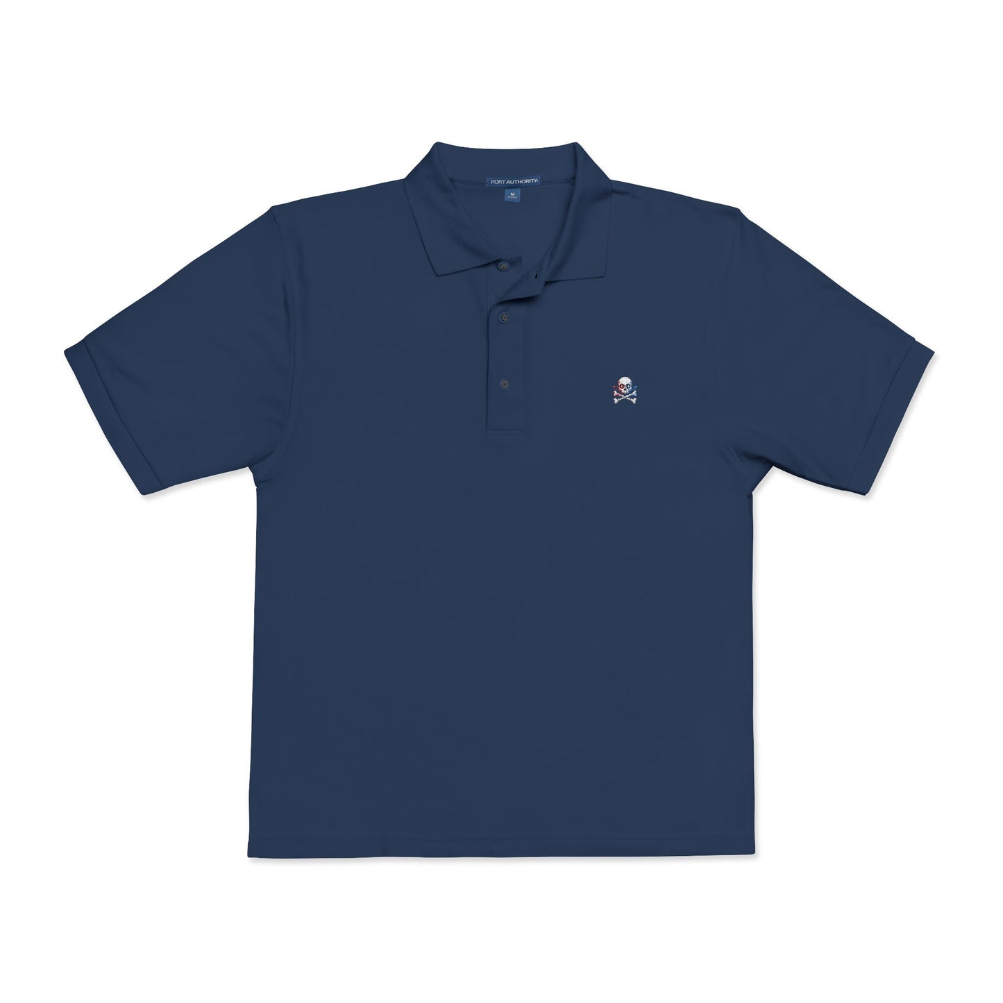 Global Riot Pixel Skull Unisex Polo Shirt