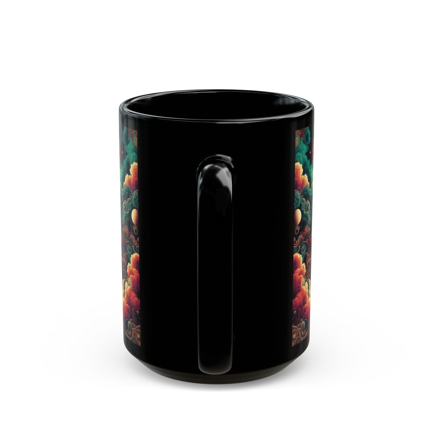 Taza negra Nebulosa Psicodélica - 325 ml y 430 ml
