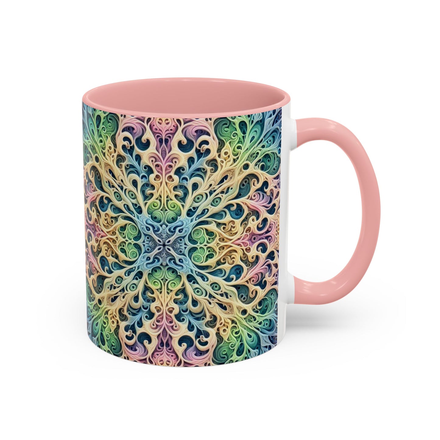 Taza de café con detalles de mandala colorido - 325 ml y 430 ml