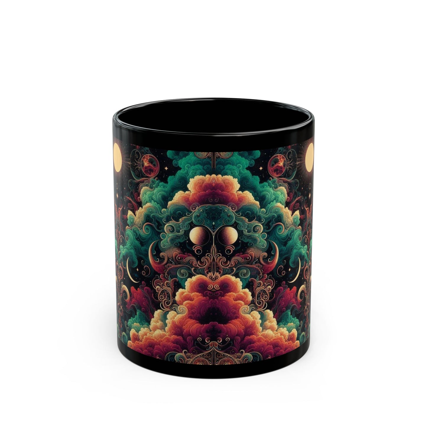 Taza negra Nebulosa Psicodélica - 325 ml y 430 ml