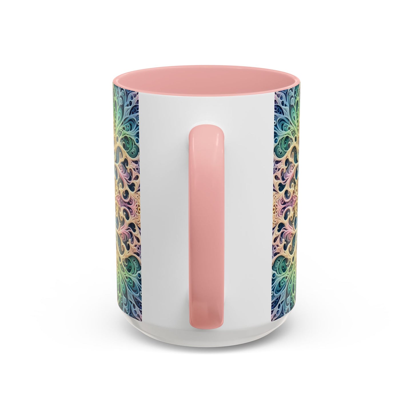 Taza de café con detalles de mandala colorido - 325 ml y 430 ml