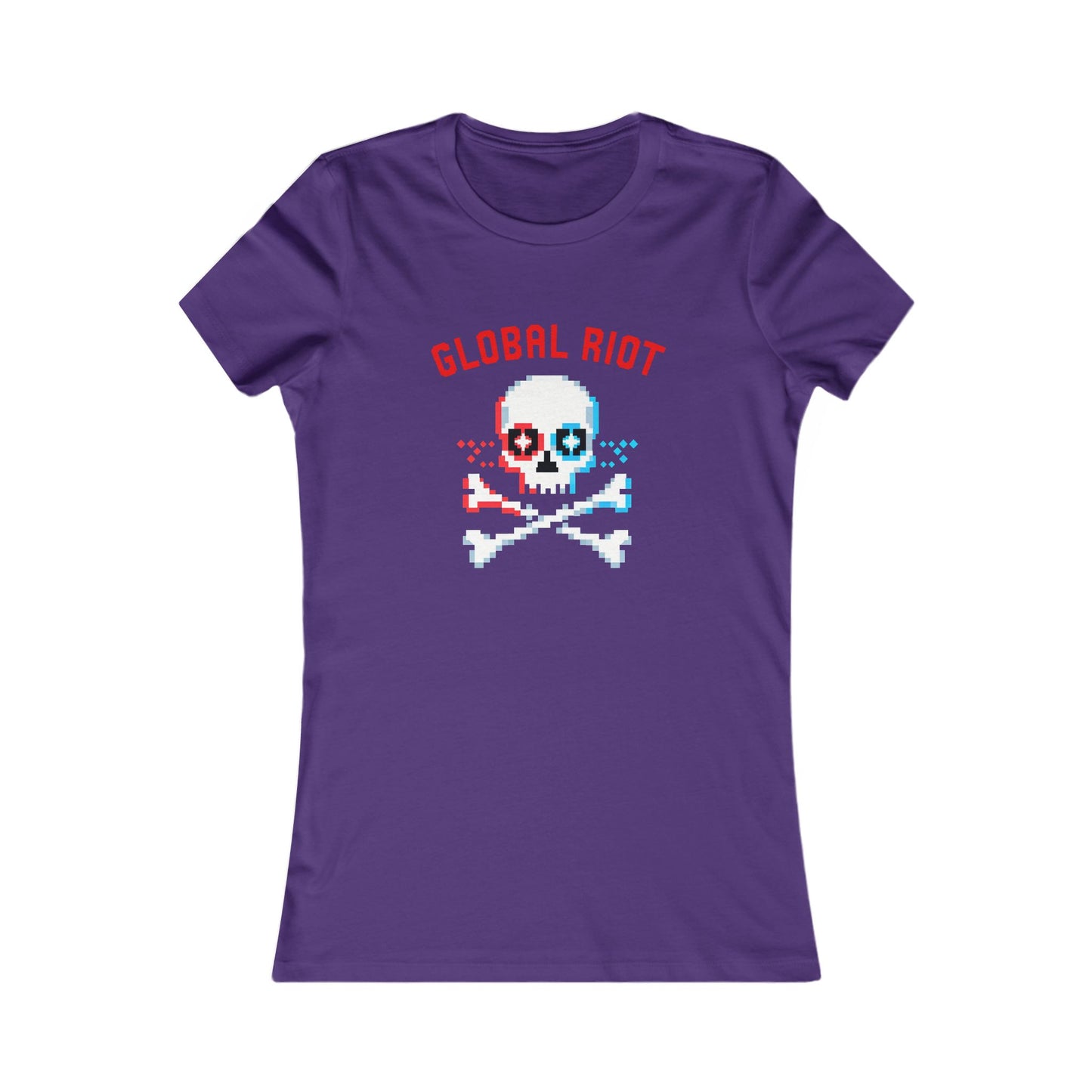 Camiseta de mujer con calavera pixelada de Global Riot