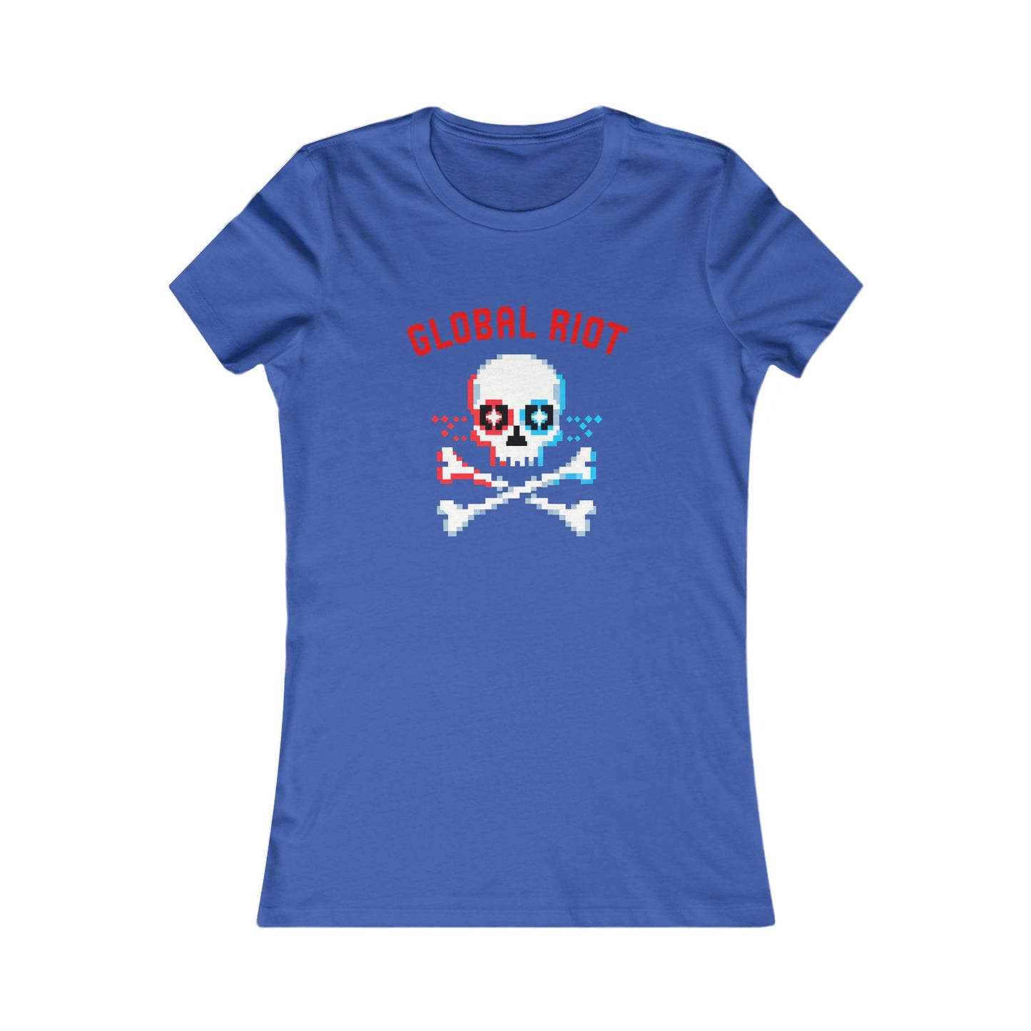 Camiseta de mujer con calavera pixelada de Global Riot