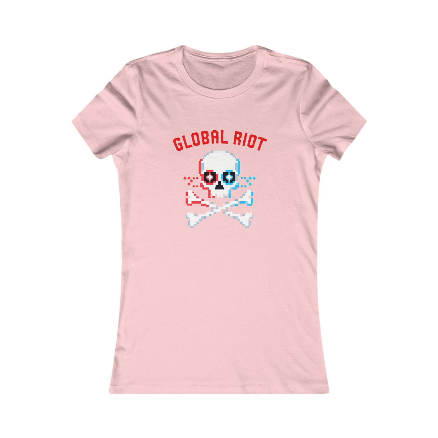 Camiseta de mujer con calavera pixelada de Global Riot