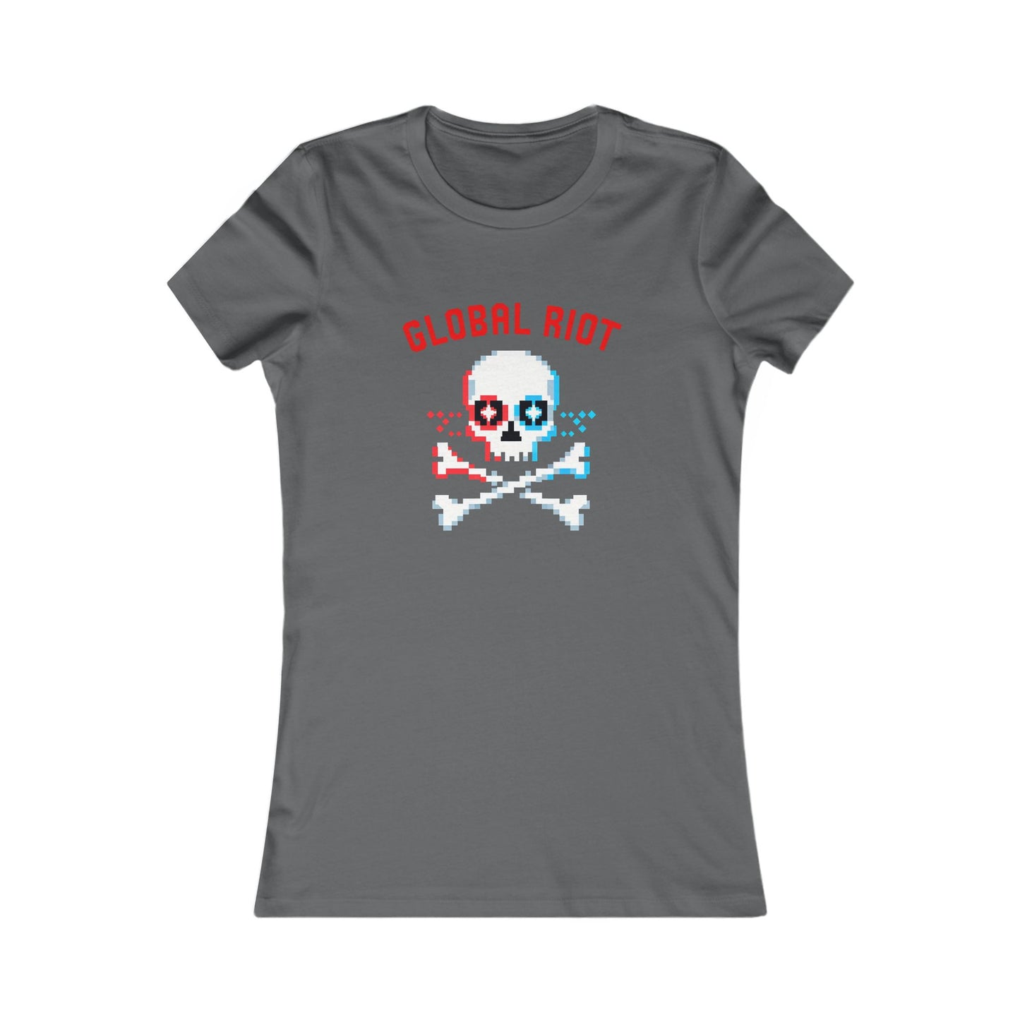 Camiseta de mujer con calavera pixelada de Global Riot
