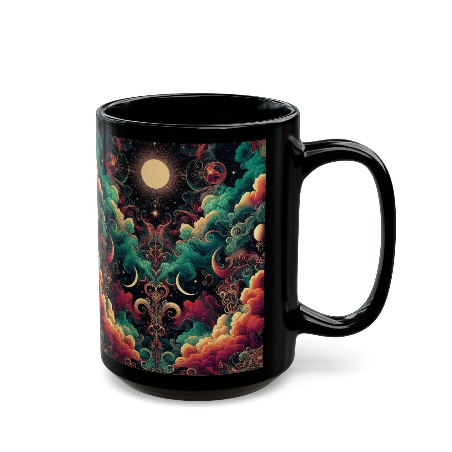 Taza negra Nebulosa Psicodélica - 325 ml y 430 ml