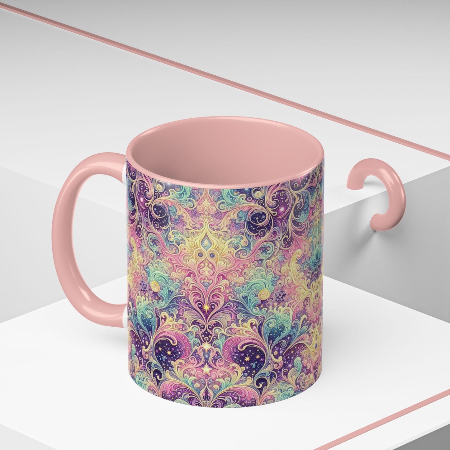Taza de café con psicodelia pastel (325 y 430 ml)