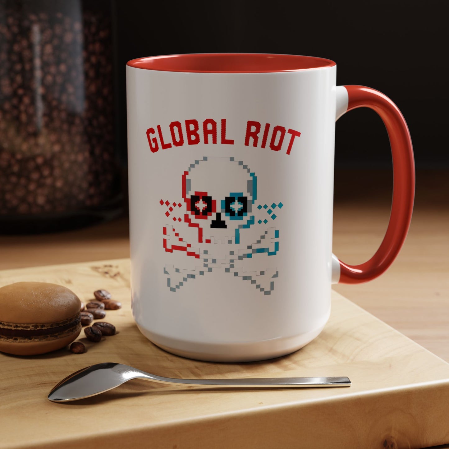 Taza de café con acento de Global Riot (325 ml y 433 ml)