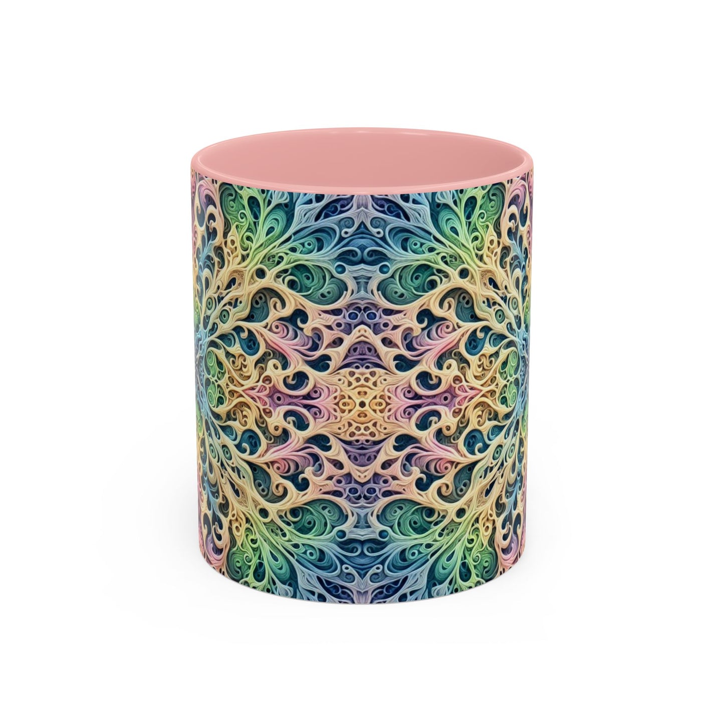 Taza de café con detalles de mandala colorido - 325 ml y 430 ml