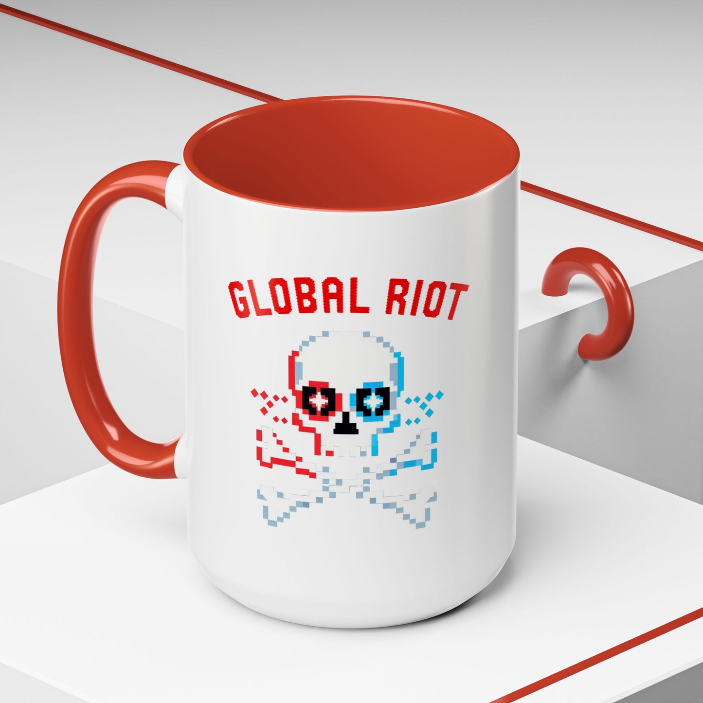 Taza de café con acento de Global Riot (325 ml y 433 ml)