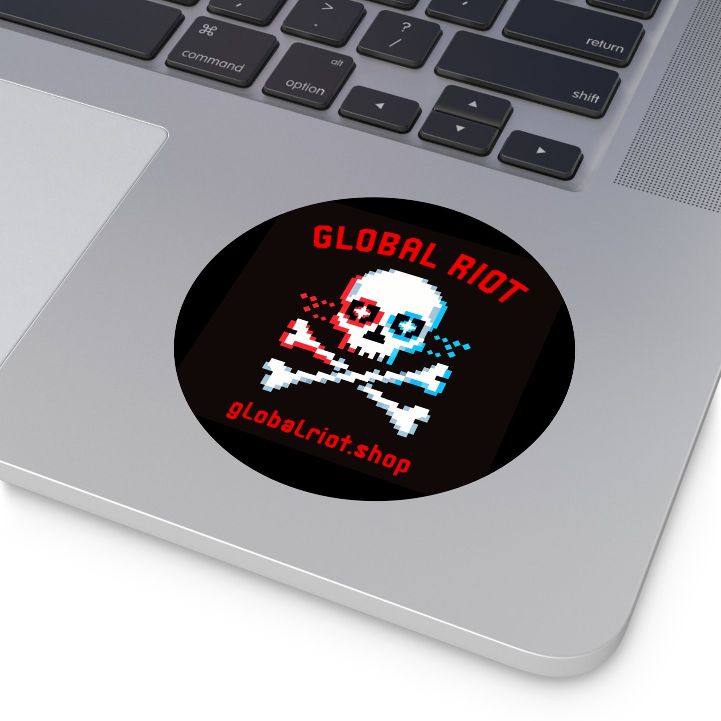 Global Riot Pixel Skull Stickers