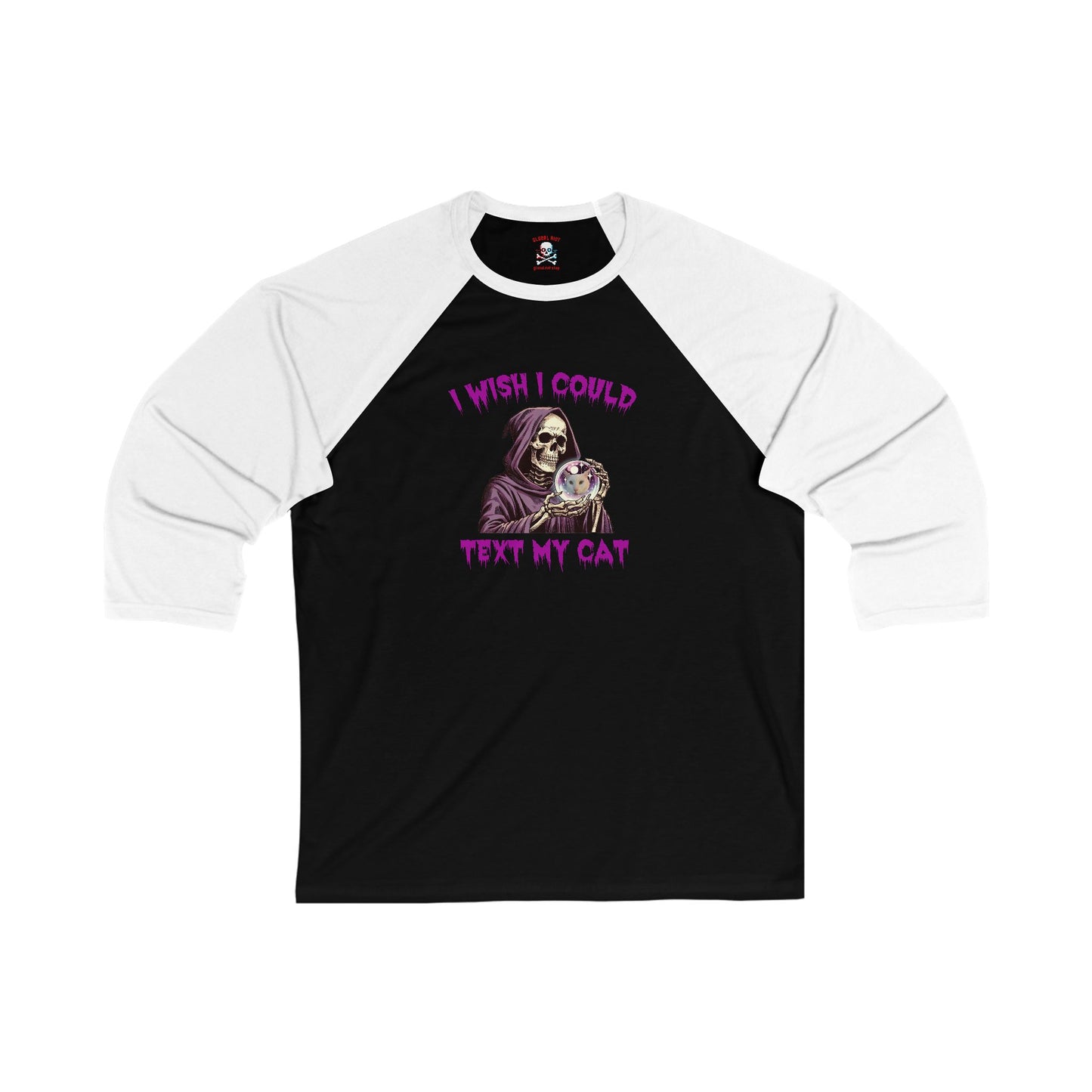 I Wish I Could Text My Cat Unisex Baseball Tee