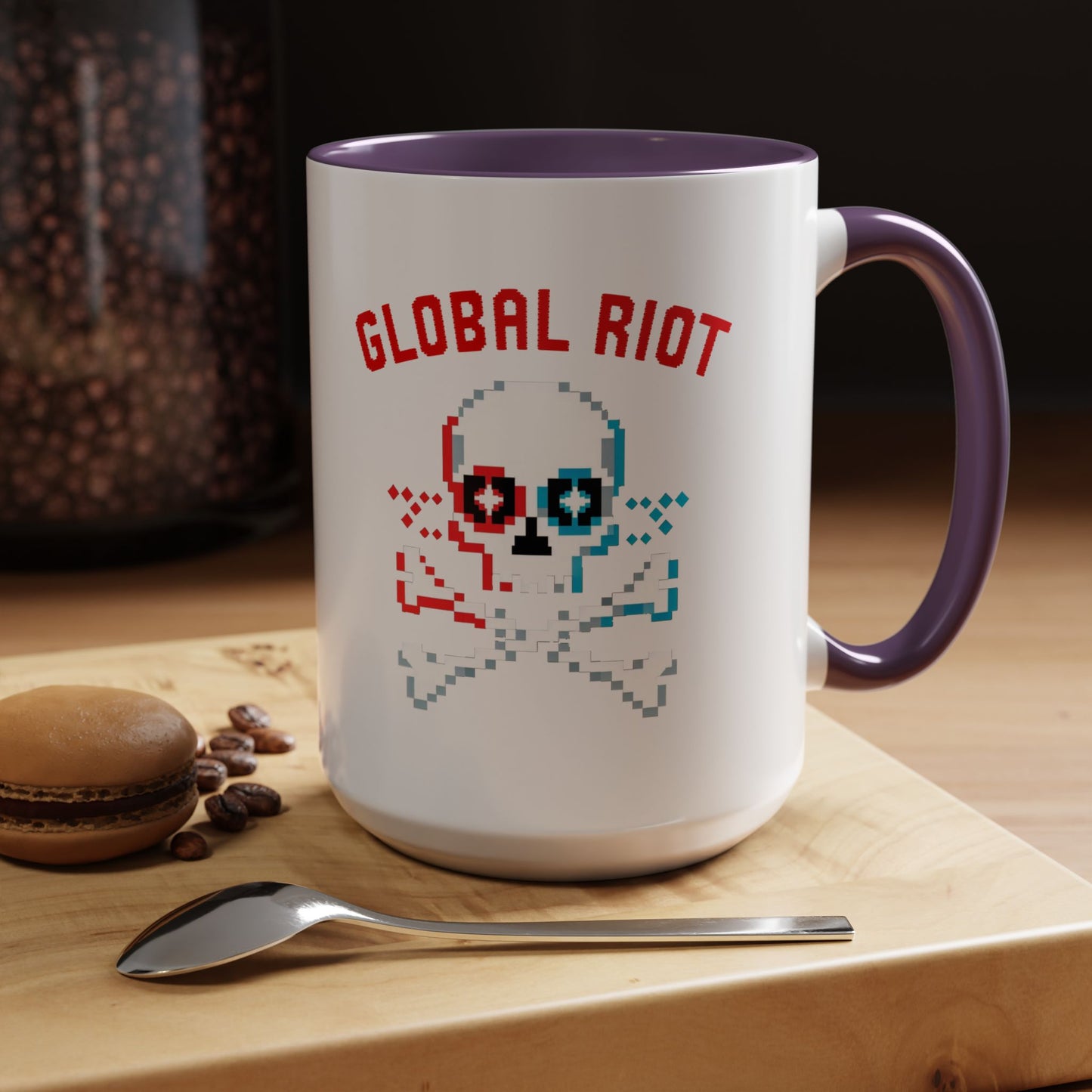 Taza de café con acento de Global Riot (325 ml y 433 ml)