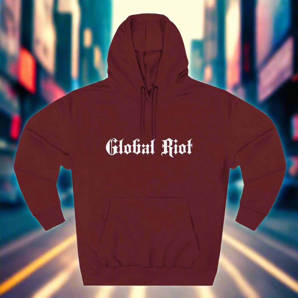 Global Riot Unisex Three-Panel Fleece Hoodie