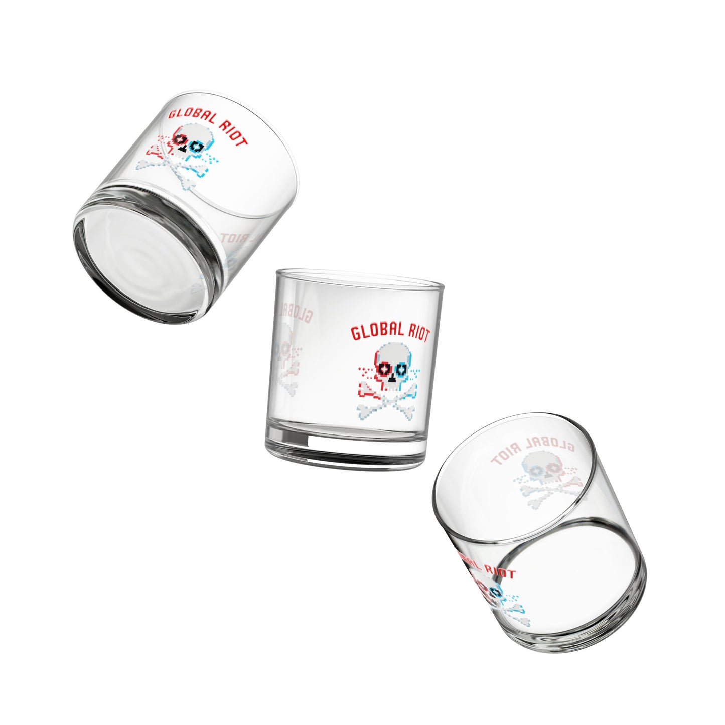 Vaso de cerveza Pixel Skull de 10 oz de Global Riot