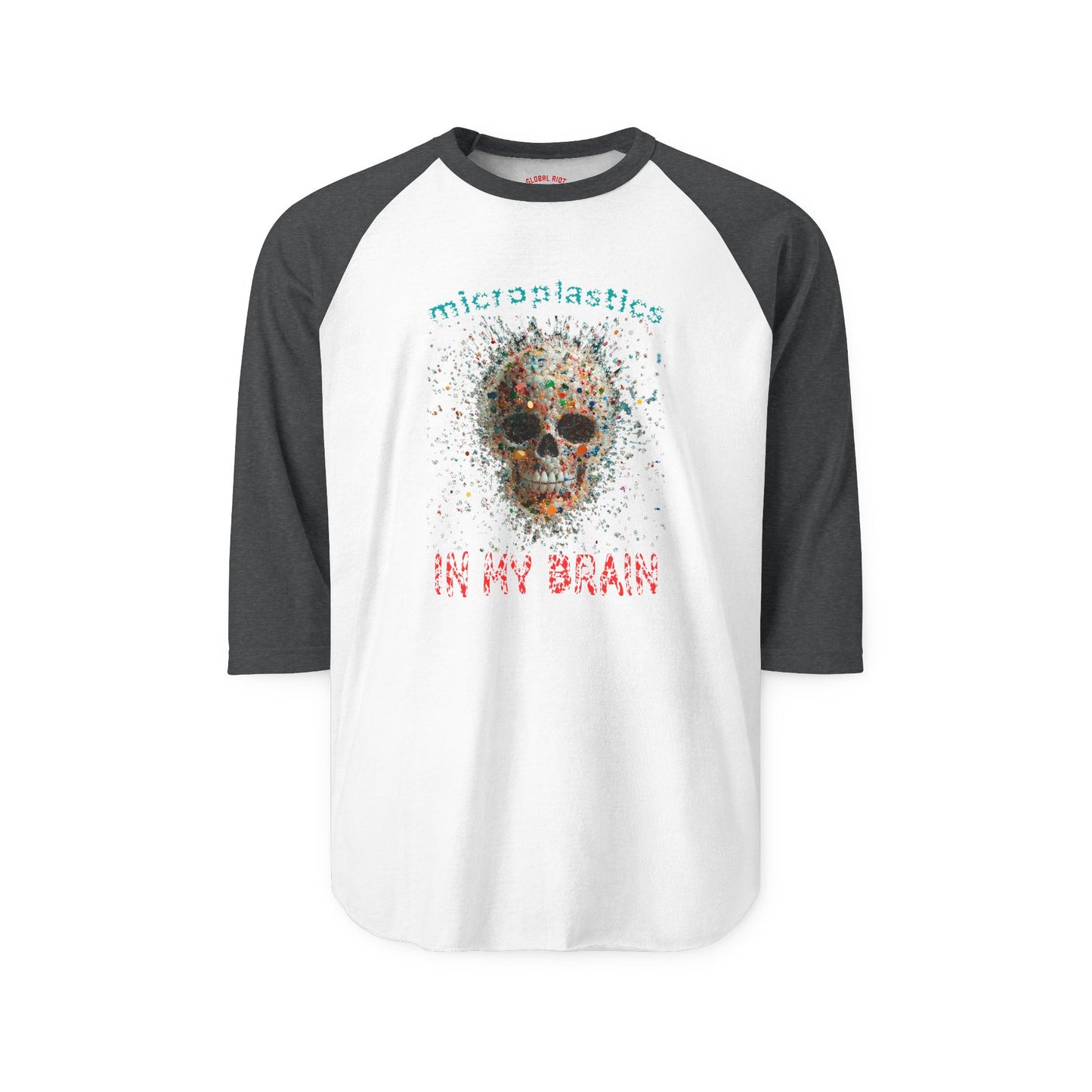Camiseta de béisbol unisex "Microplásticos en mi cerebro"