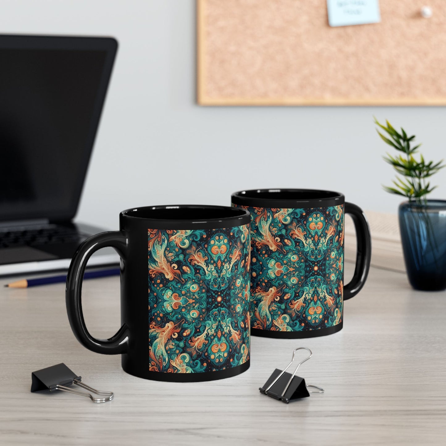 Taza con estampado de jungla esmeralda (325 ml y 430 ml)