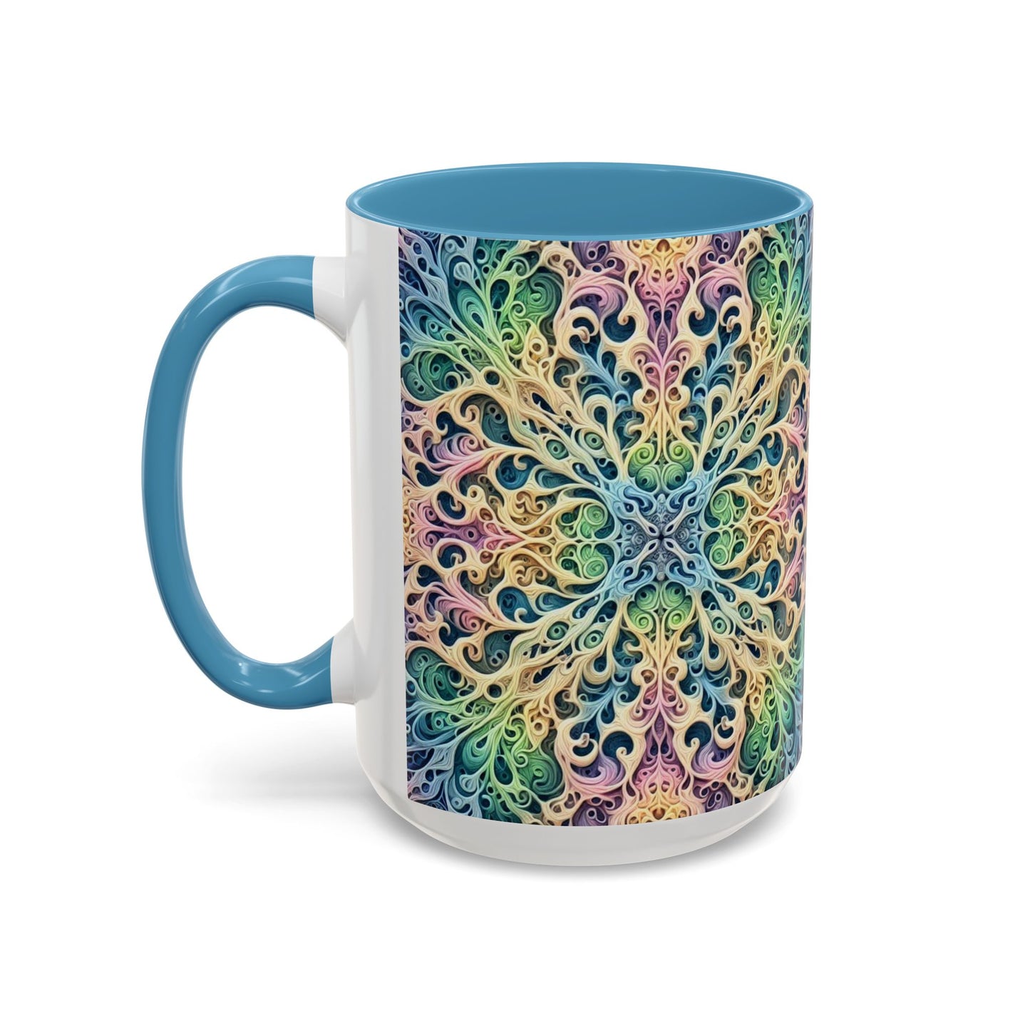 Taza de café con detalles de mandala colorido - 325 ml y 430 ml