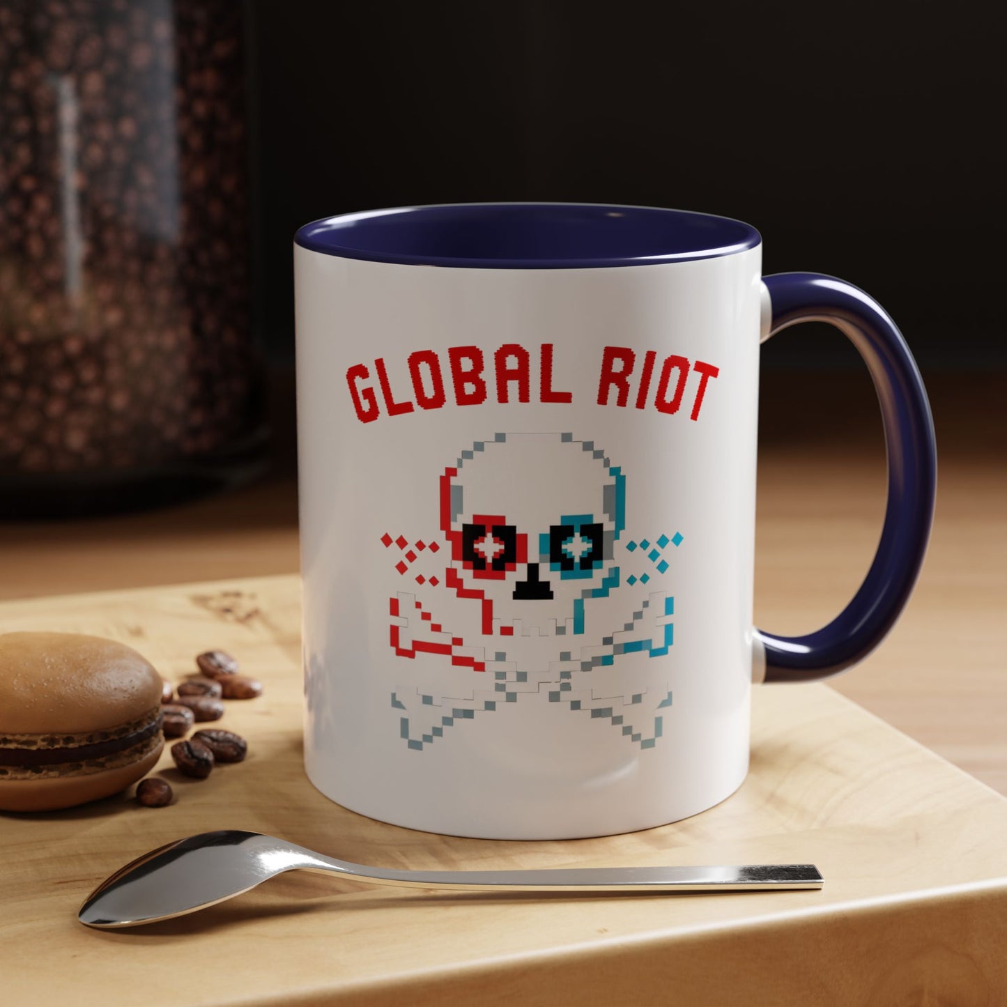Taza de café con acento de Global Riot (325 ml y 433 ml)