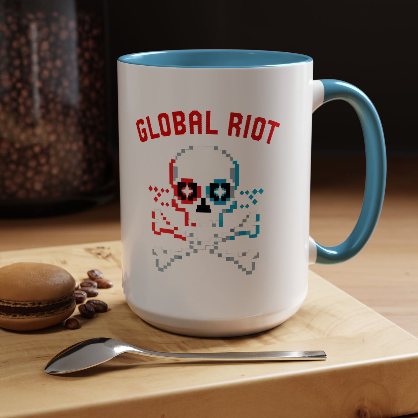 Taza de café con acento de Global Riot (325 ml y 433 ml)