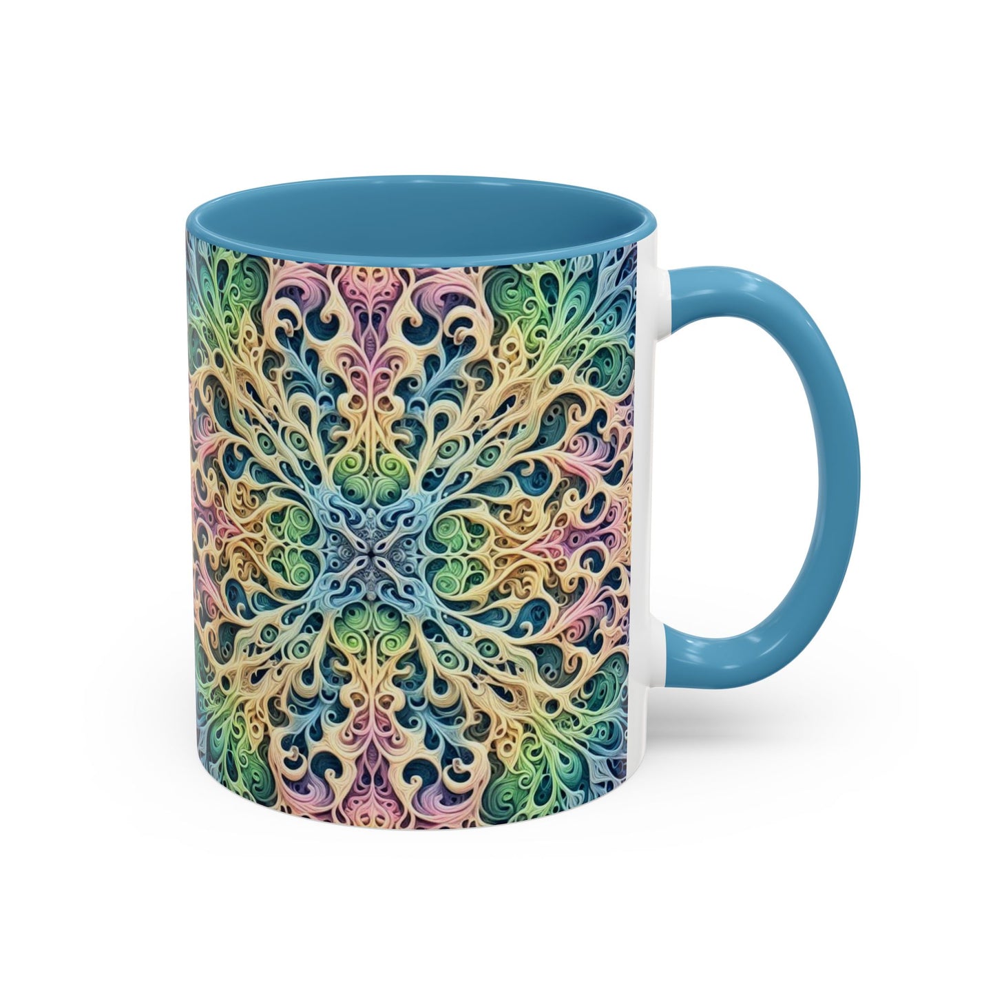 Taza de café con detalles de mandala colorido - 325 ml y 430 ml