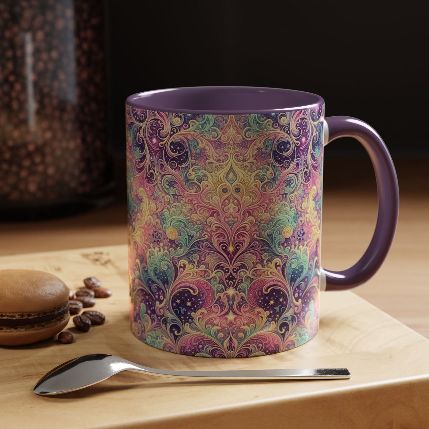 Taza de café con psicodelia pastel (325 y 430 ml)