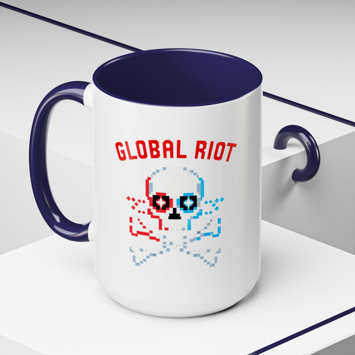 Taza de café con acento de Global Riot (325 ml y 433 ml)