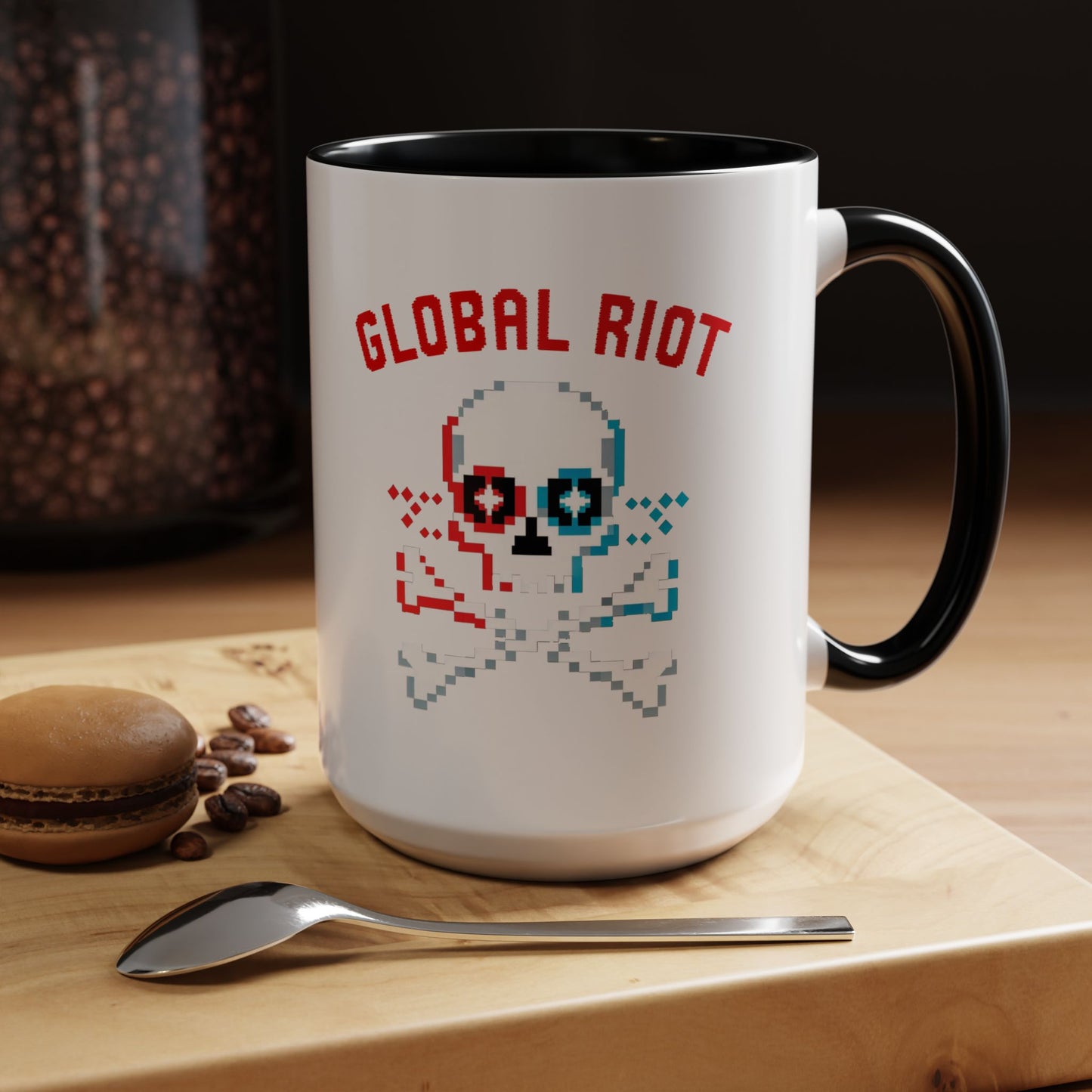 Taza de café con acento de Global Riot (325 ml y 433 ml)