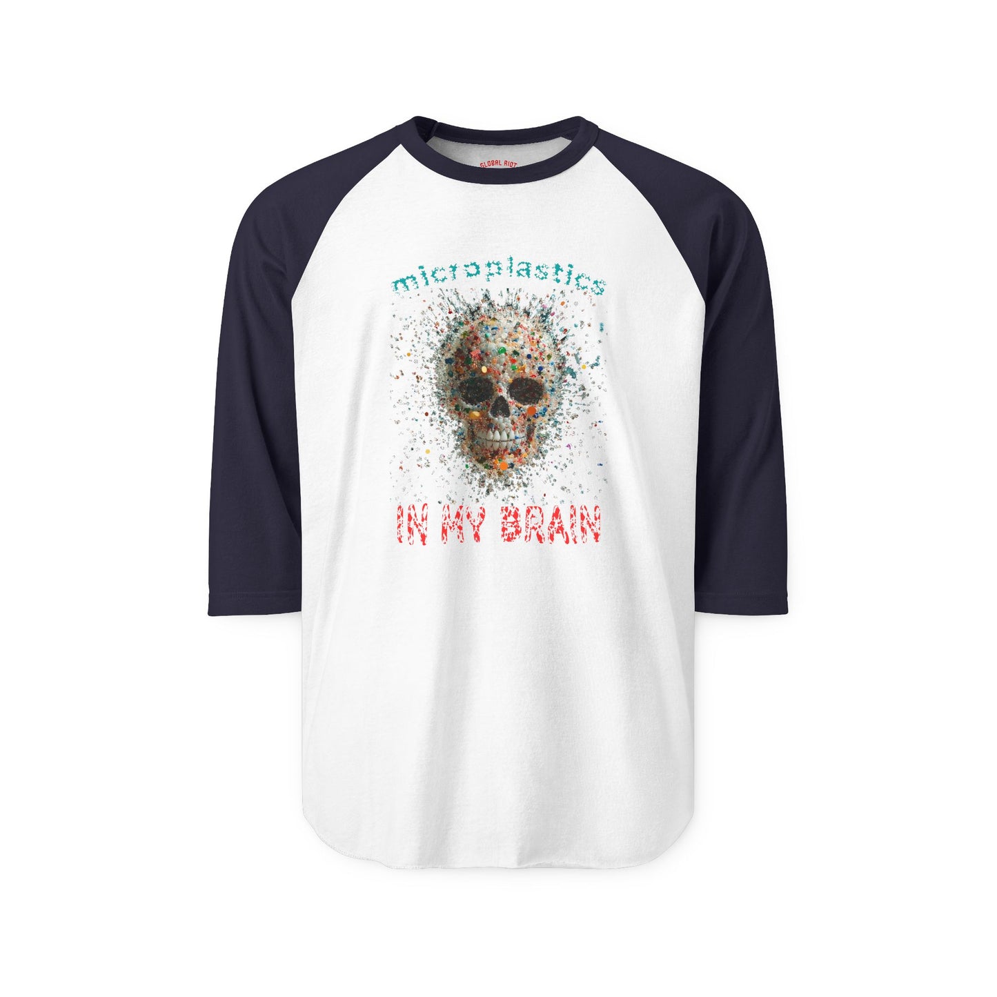Camiseta de béisbol unisex "Microplásticos en mi cerebro"