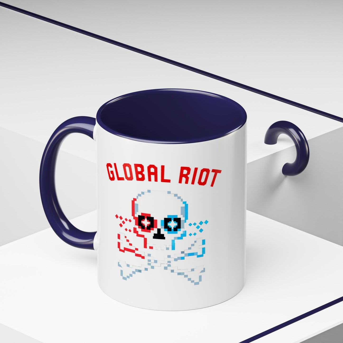 Taza de café con acento de Global Riot (325 ml y 433 ml)