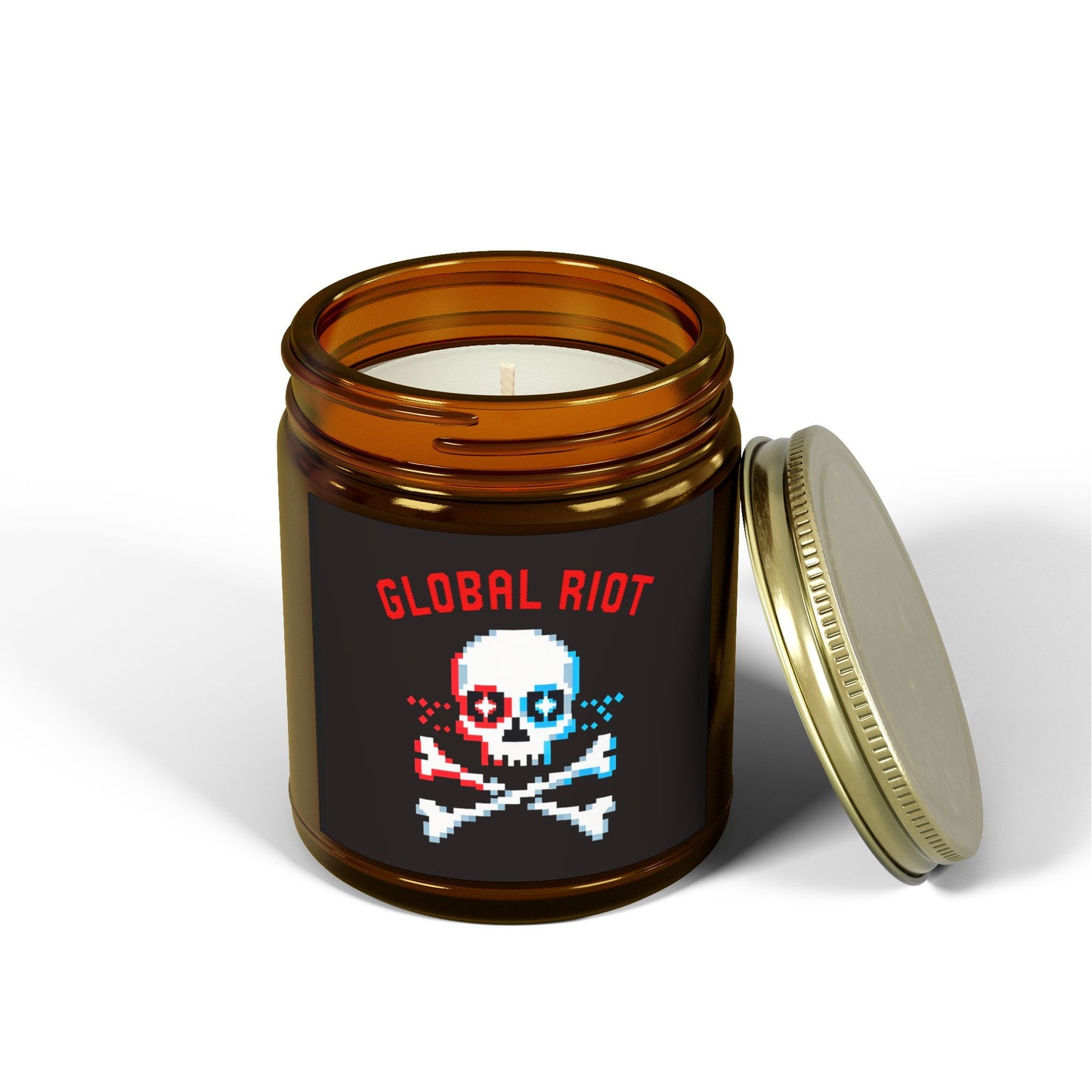 Velas perfumadas Global Riot - Cera de coco y albaricoque (113 g, 254 g) - Decoración única para celebraciones y relajación