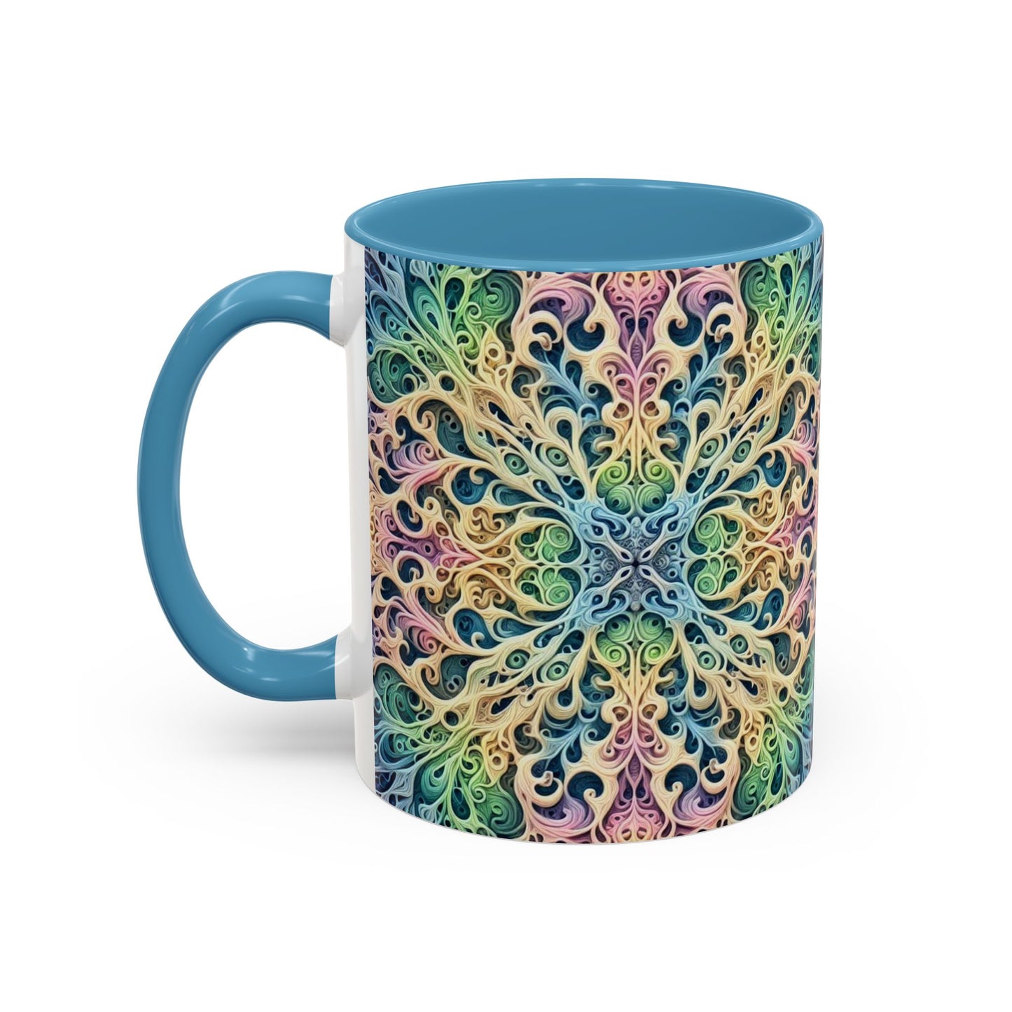 Taza de café con detalles de mandala colorido - 325 ml y 430 ml