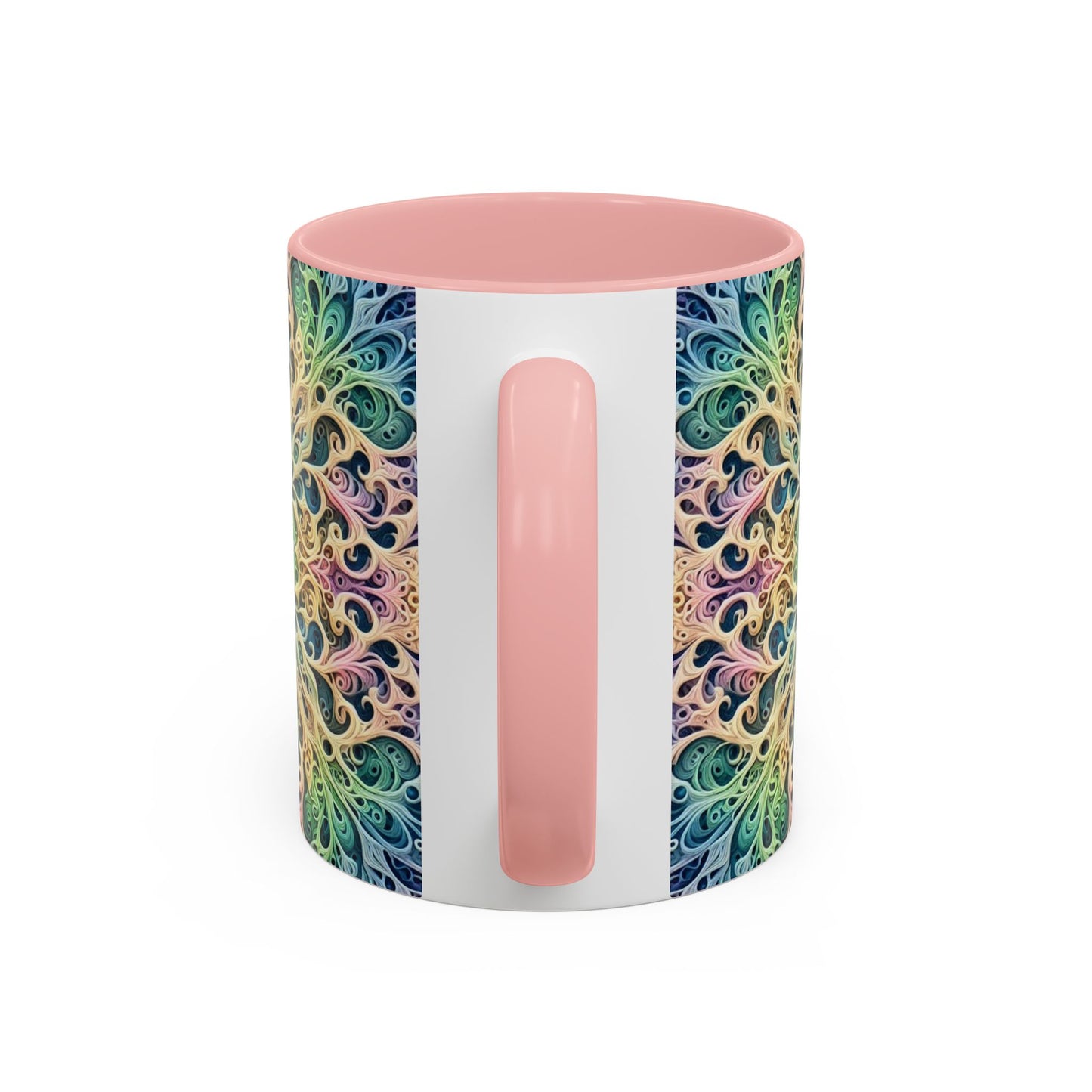 Taza de café con detalles de mandala colorido - 325 ml y 430 ml
