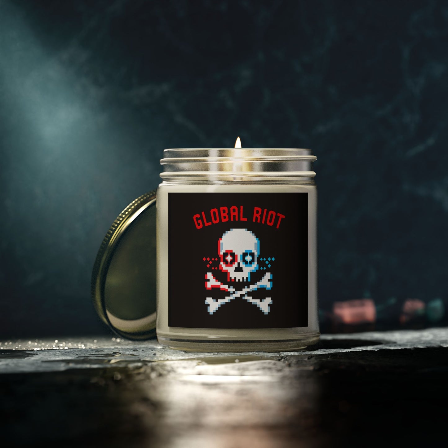 Velas perfumadas Global Riot - Cera de coco y albaricoque (113 g, 254 g) - Decoración única para celebraciones y relajación