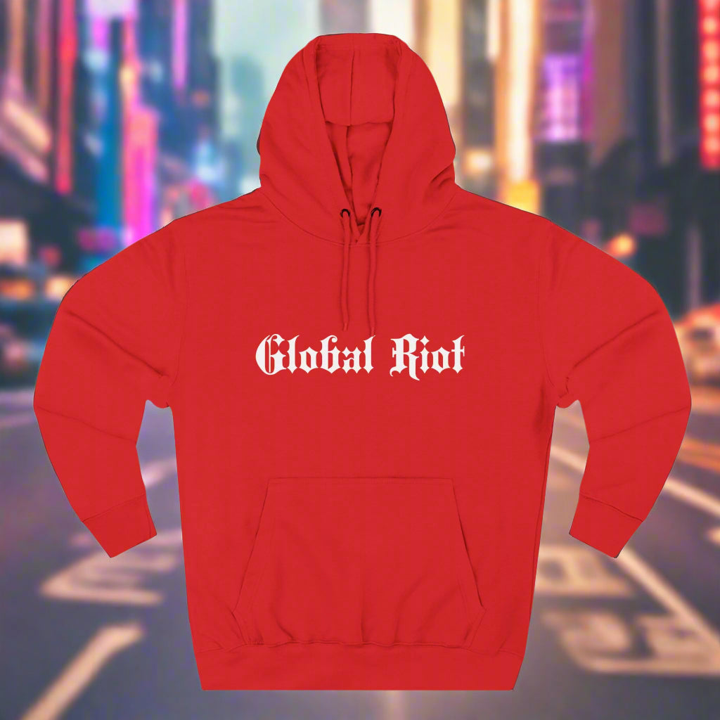 Global Riot Unisex Three-Panel Fleece Hoodie
