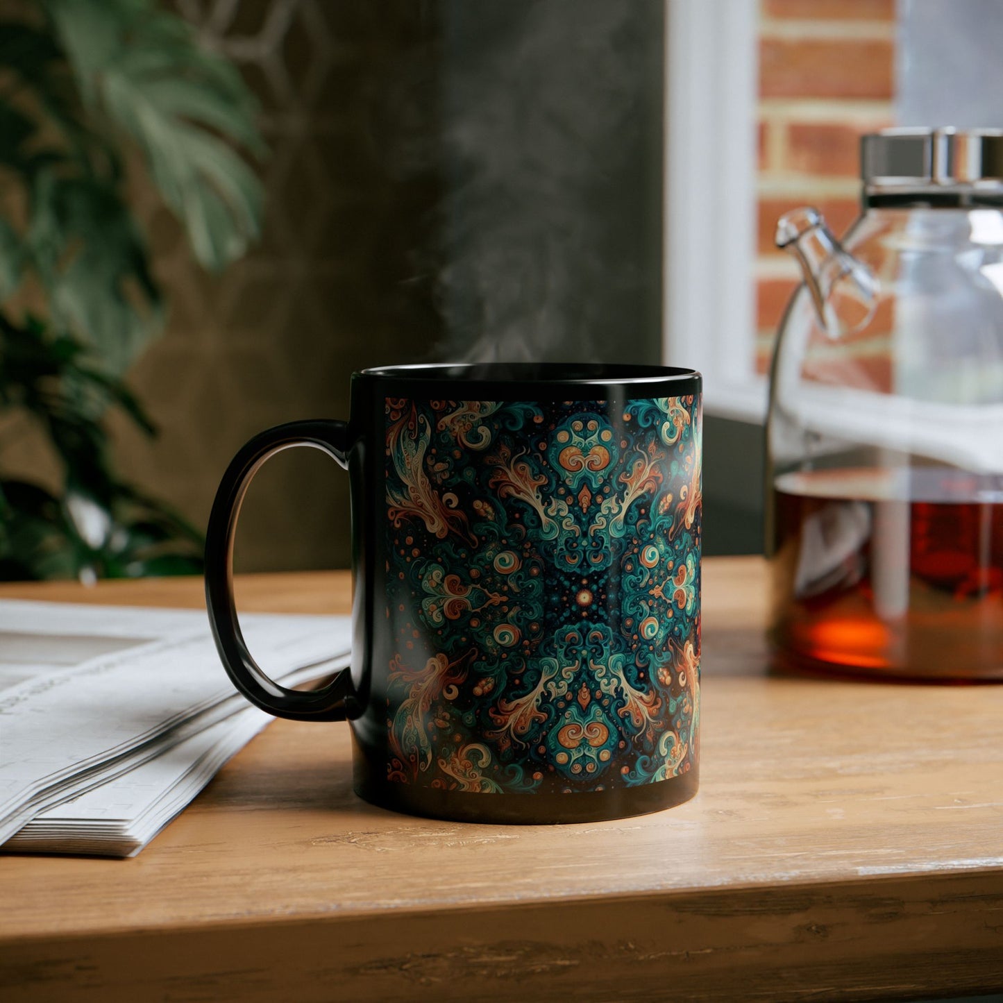 Taza con estampado de jungla esmeralda (325 ml y 430 ml)