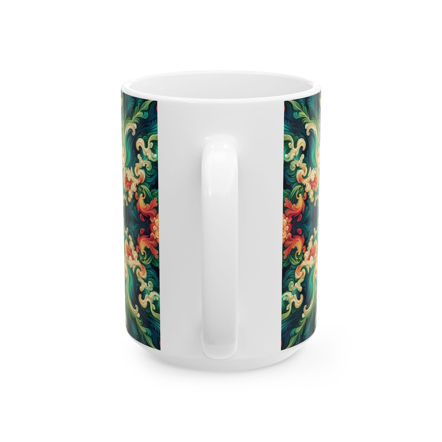 Taza de cerámica con diseño floral Aloha (11 oz y 15 oz)