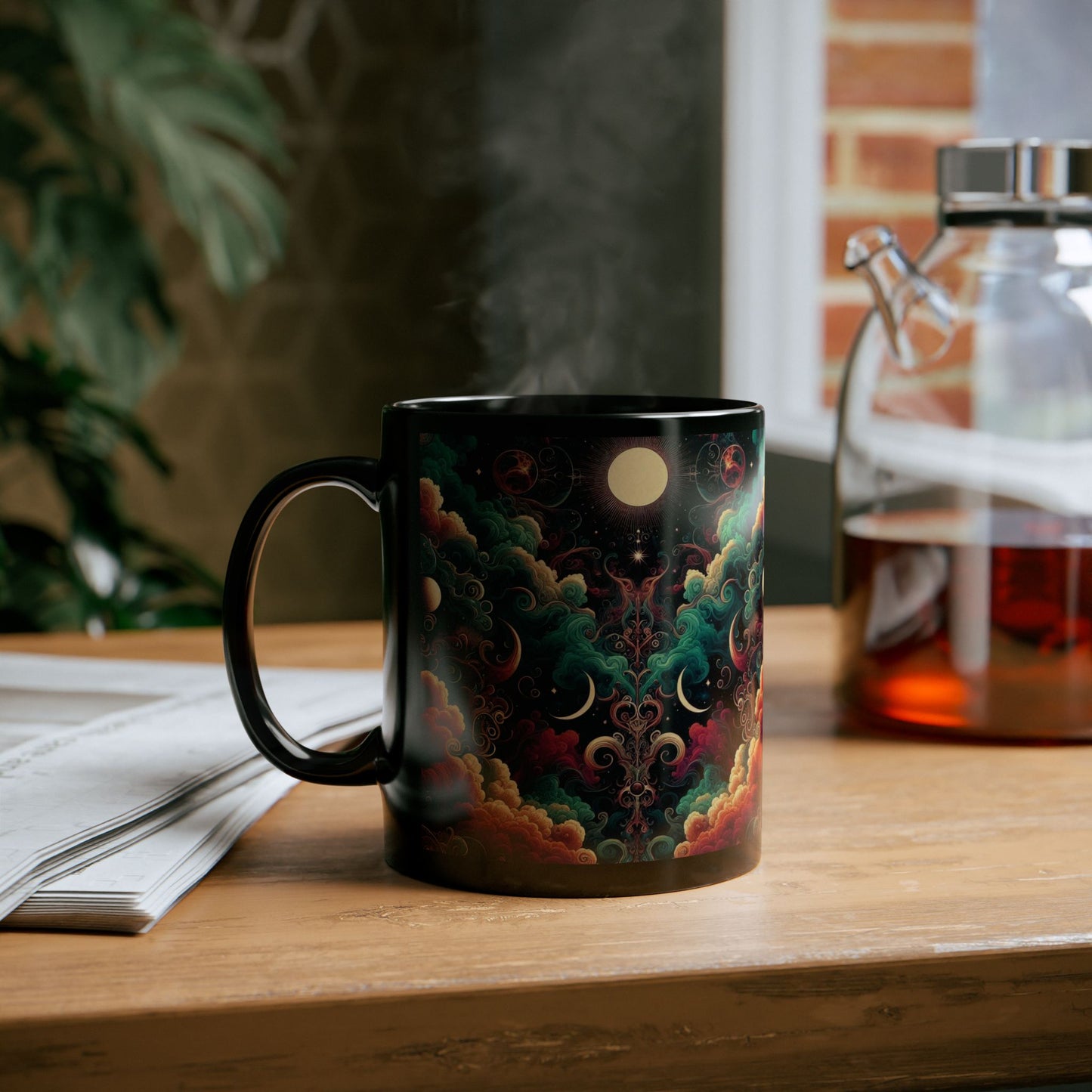 Taza negra Nebulosa Psicodélica - 325 ml y 430 ml