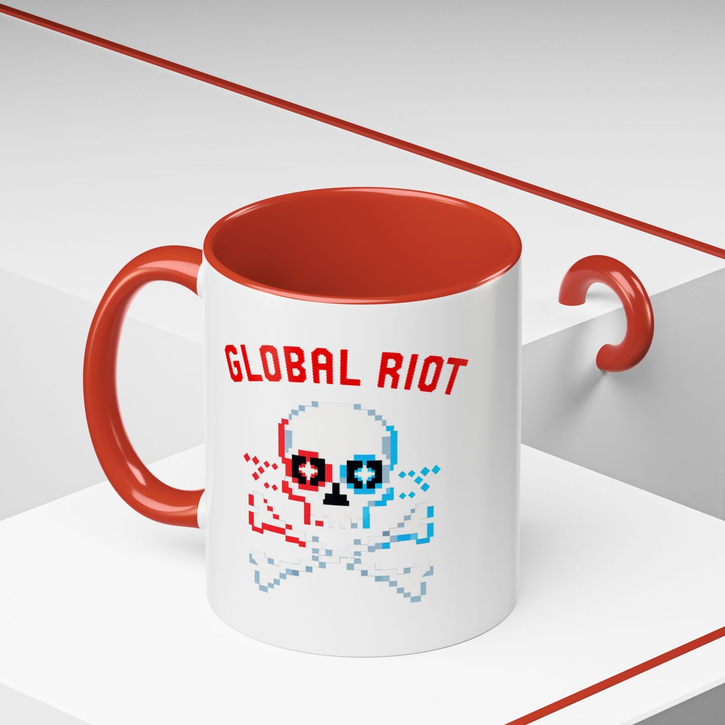 Taza de café con acento de Global Riot (325 ml y 433 ml)