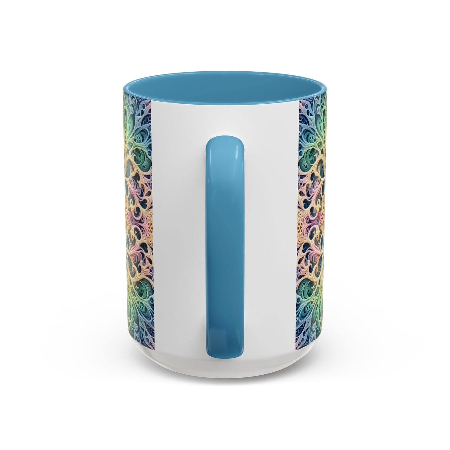 Taza de café con detalles de mandala colorido - 325 ml y 430 ml