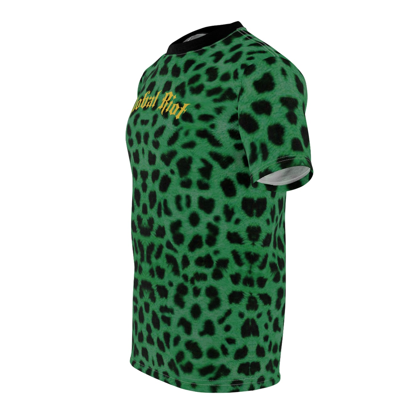 Global Riot Green Cheetah Print Unisex T-Shirt