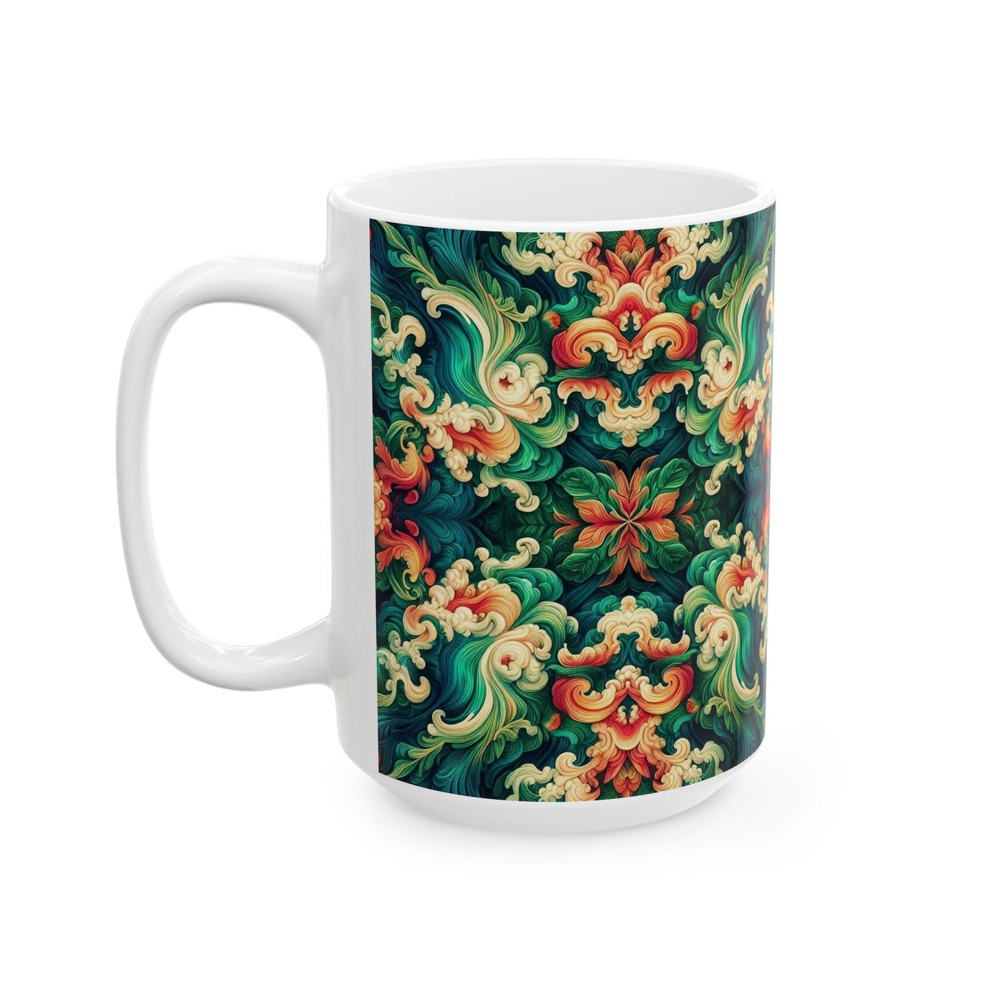 Taza de cerámica con diseño floral Aloha (11 oz y 15 oz)