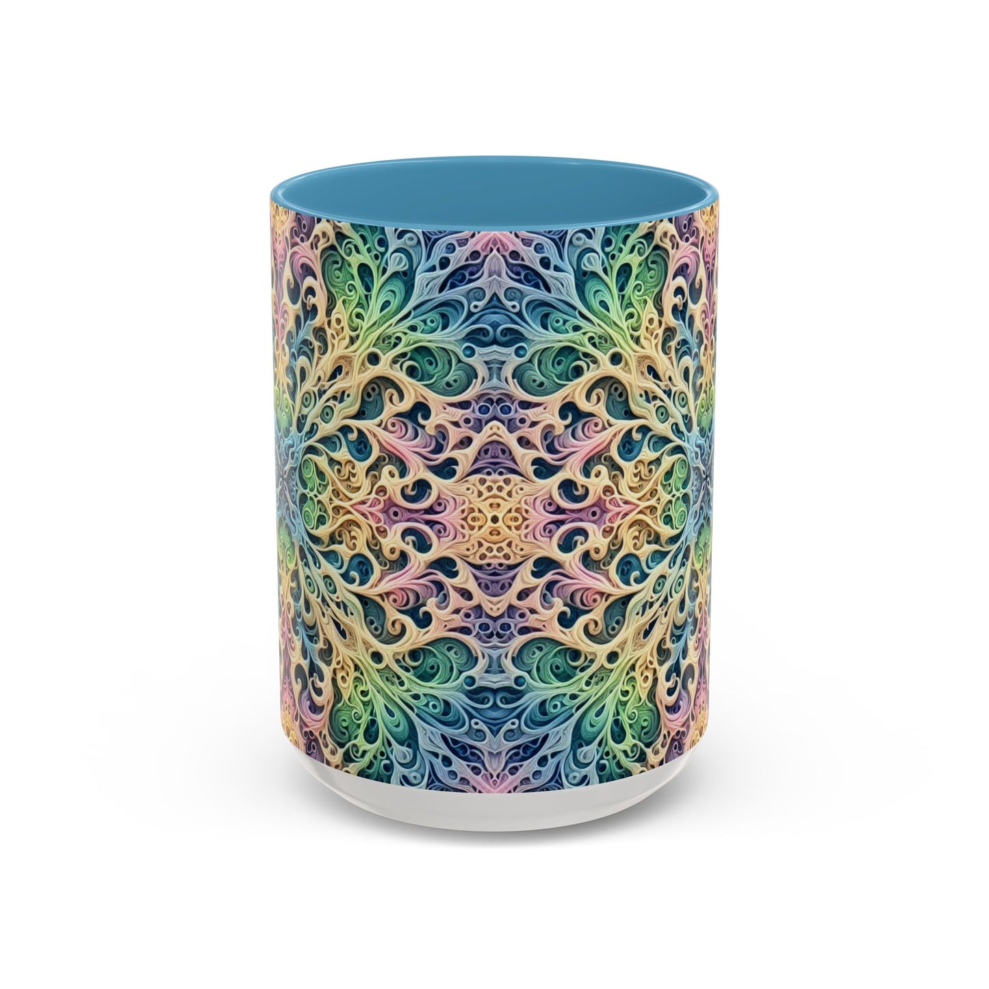 Taza de café con detalles de mandala colorido - 325 ml y 430 ml