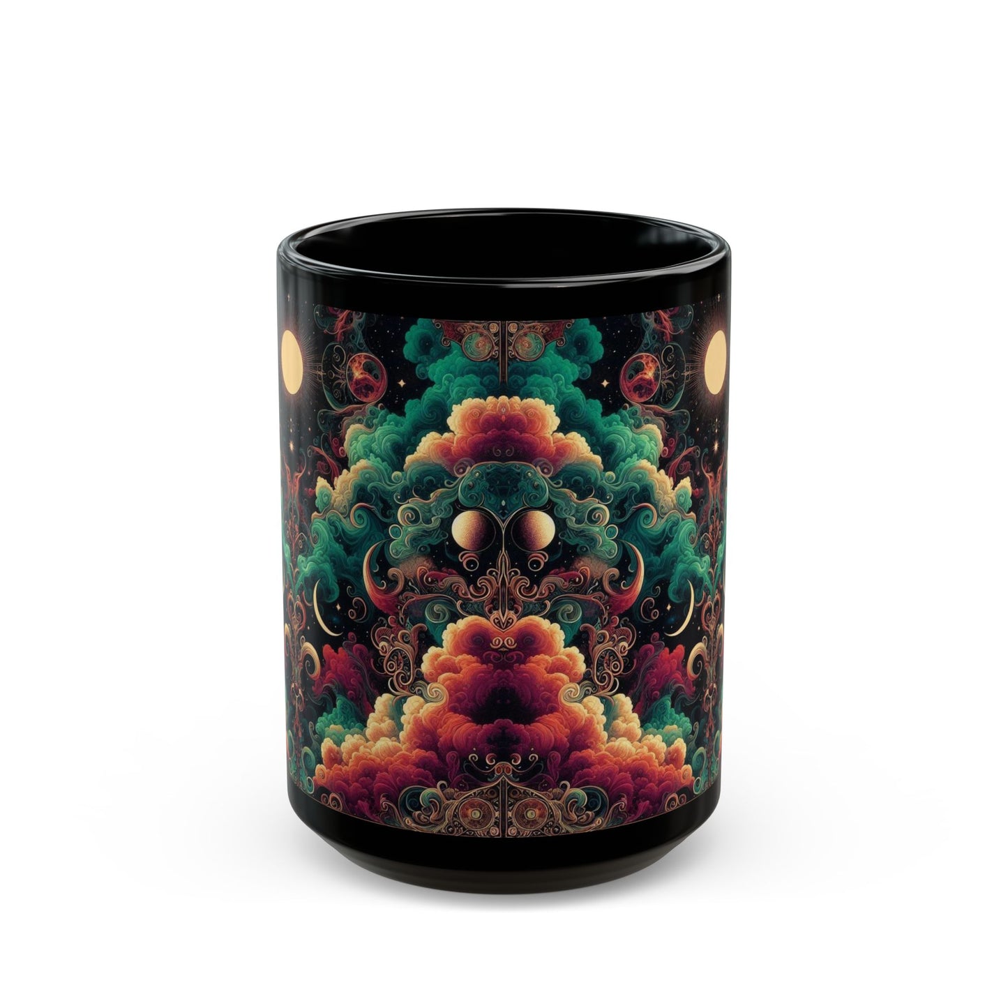 Taza negra Nebulosa Psicodélica - 325 ml y 430 ml