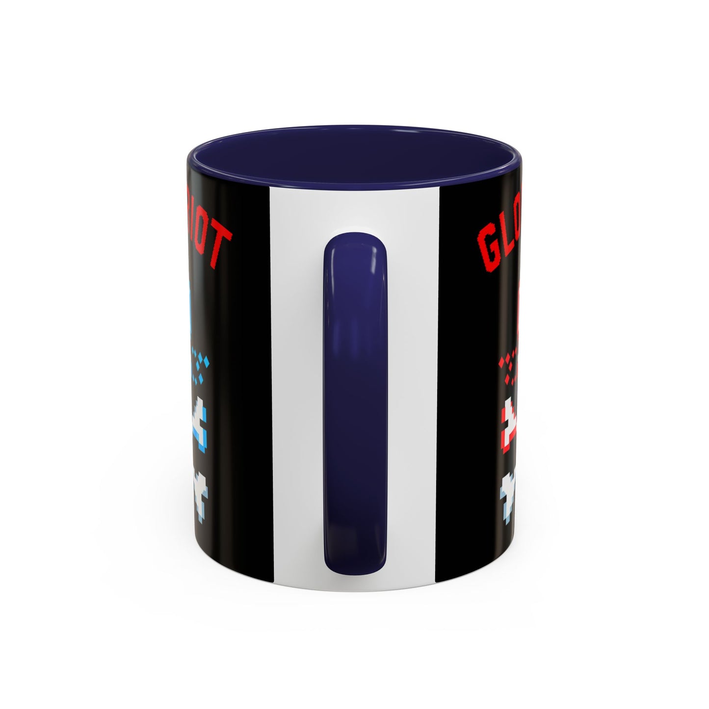 Taza de café con calavera pixelada de Global Riot (325 ml y 433 ml)