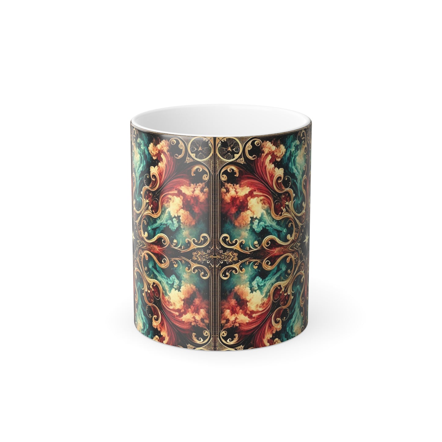 Taza de damasco psicodélico con colores cambiantes, 325 ml