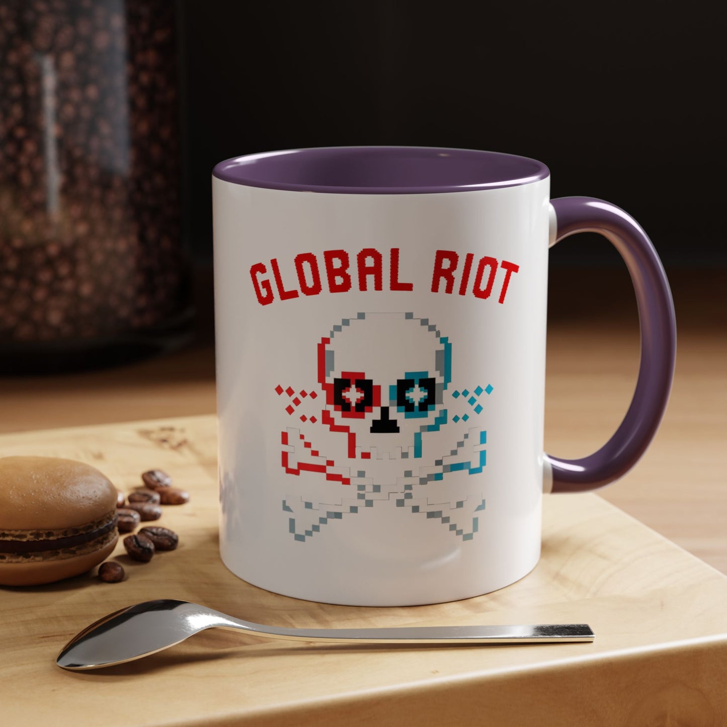 Taza de café con acento de Global Riot (325 ml y 433 ml)