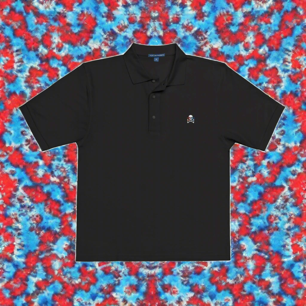 Global Riot Pixel Skull Unisex Polo Shirt