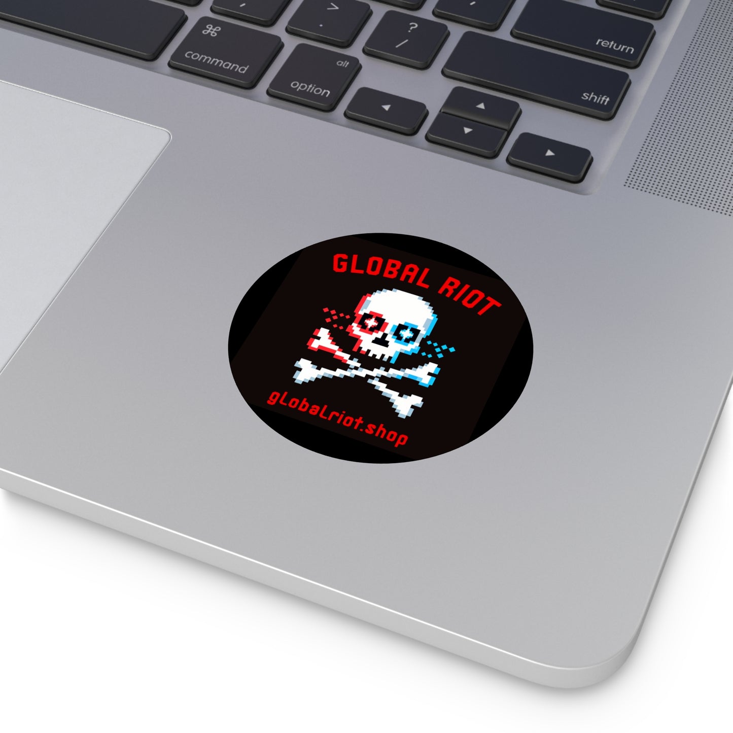 Global Riot Pixel Skull Stickers